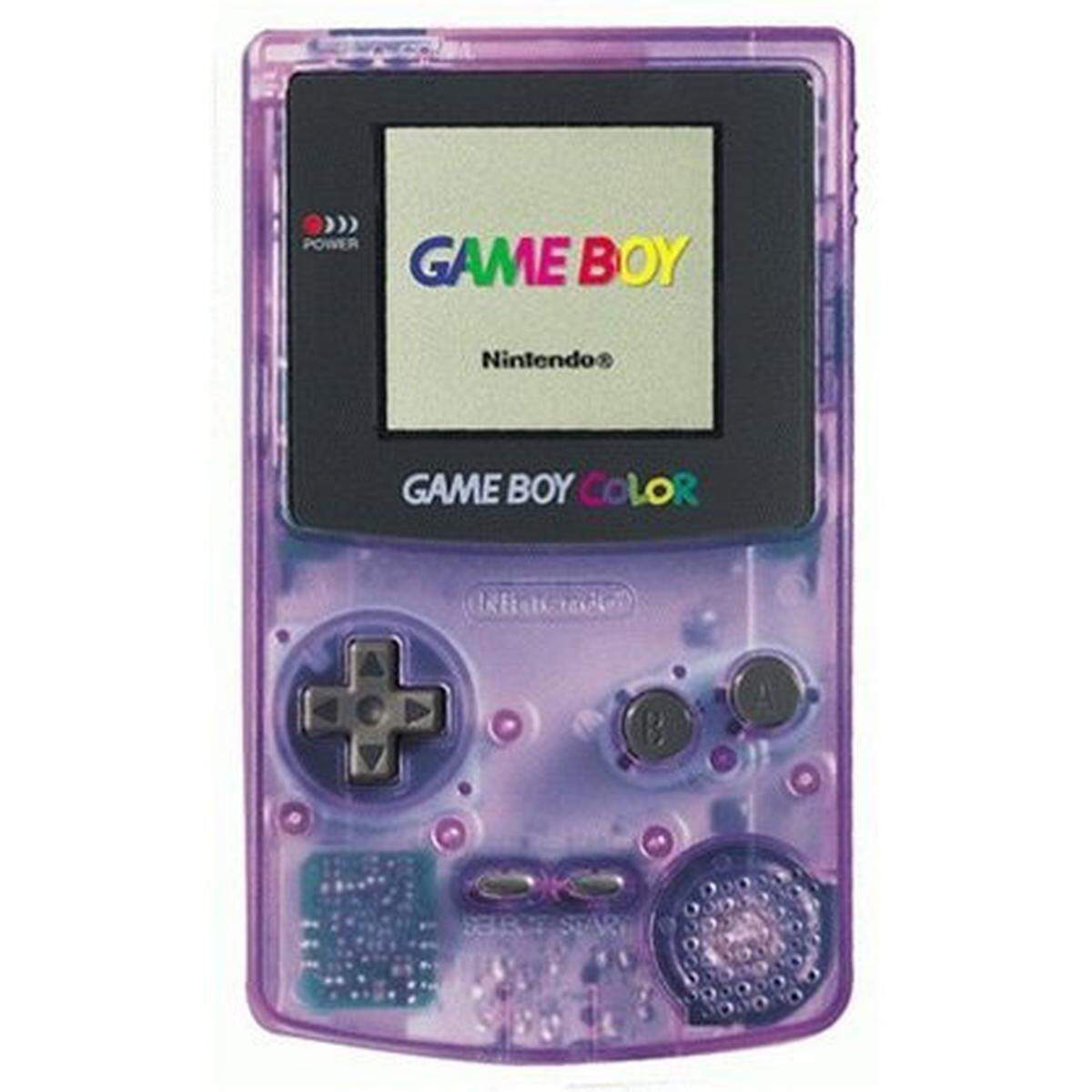 Es werde bunt! 1998 war es endlich soweit: Der "Game Boy Color" kam auf den Markt. Zum ersten Mal konnten 32.768 Farben auf einem Game Boy dargestellt werden. Allerdings nur 56 gleichzeitig. Neu war auch eine Infrarot-Schnittstelle, mit der man ohne Link-Kabel gegen andere Game Boy-Besitzer spielen konnte.