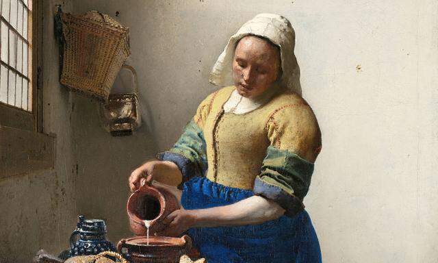 Jan Vermeers „Dienstmagd mit Milchkrug“ (1658-1660). In der Krise entdecken wir die „einfachen“ Genüsse: selbst gemachtes Brot, selbst angesetztes Joghurt.
