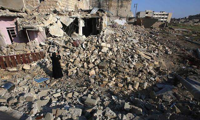 Zerstörte Häuser in Aleppo.