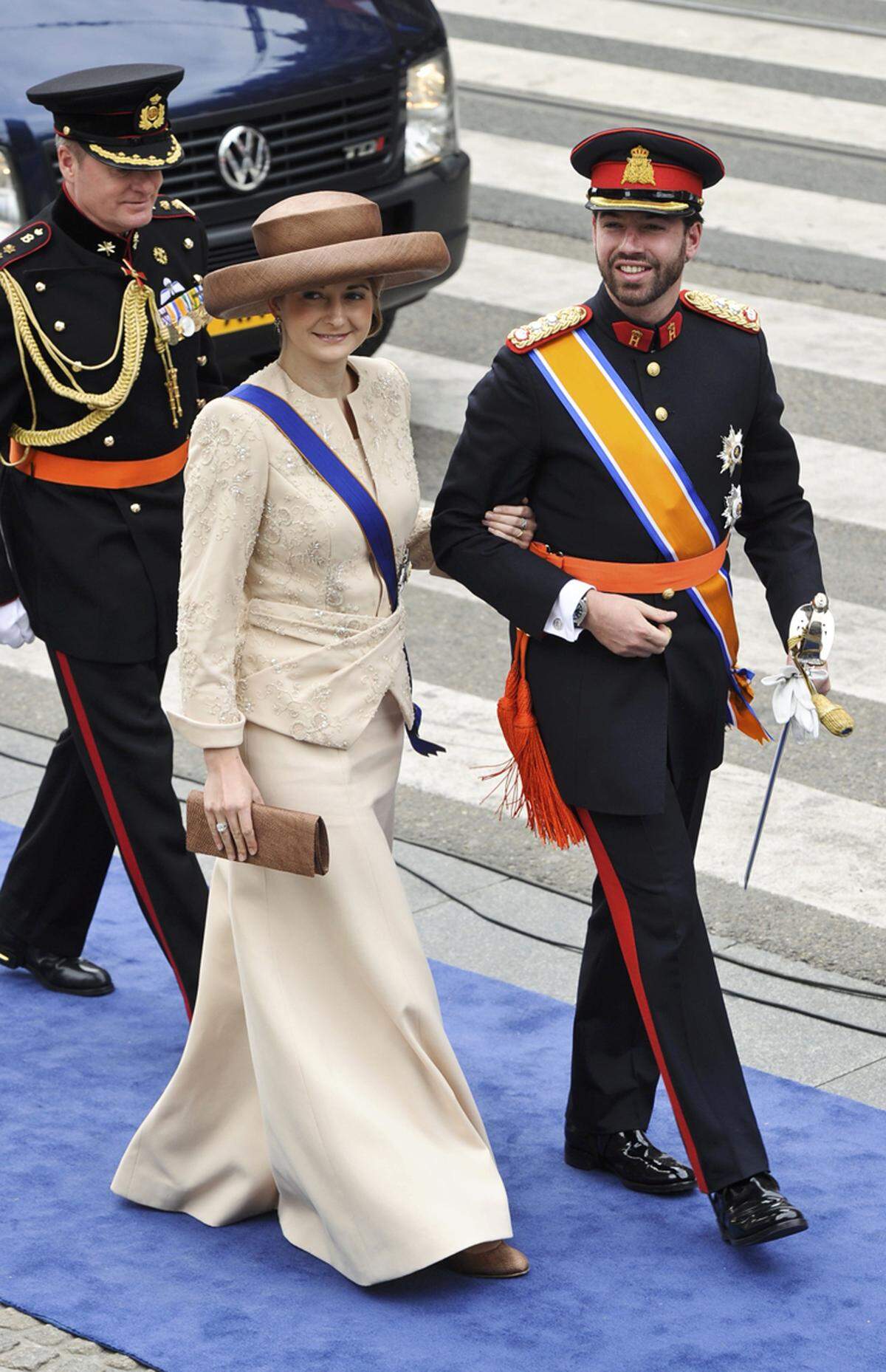 Großherzog Guillaume und seine Ehefrau Prinzessin Stephanie von Luxemburg.