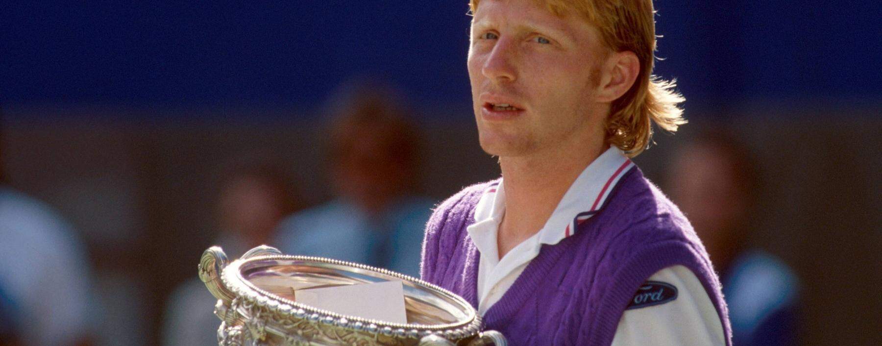 Boris Becker Deutschland mit dem Siegerpokal