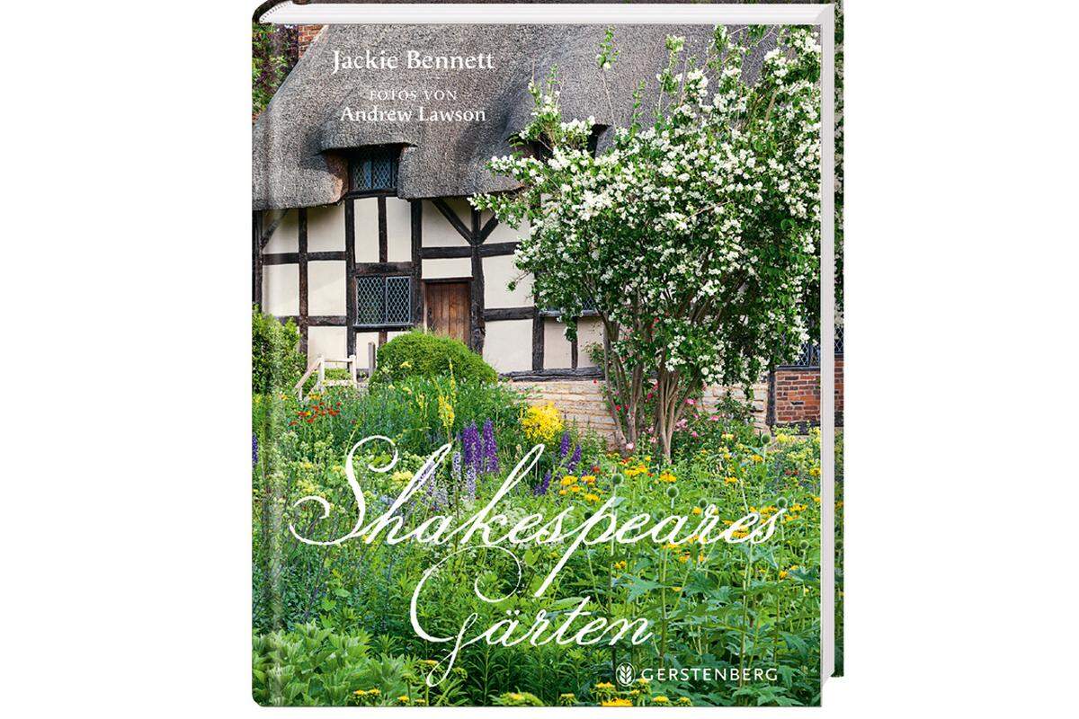 Eine Reise in die englischen Gärten des 17. Jahrhunderts: beeinflusst von der italienischen Renaissance und französischen und niederländischen Trends, geprägt durch neue Pflanzen aus der Neuen Welt, wie der Kapuzinerkresse aus Peru oder dem Hibiskus aus Asien. Dazu Stationen aus dem Leben des berühmten Dichters und Touren durch Stratford-upon-Avon und die Londoner Lustgärten – dieses Buch ist eine wunderbare Lektüre, die nach getaner Gartenarbeit mit einem Glas Wein auf der Terrasse genossen werden kann. Jackie Bennett: „Shakespeares Gärten“, Gerstenberg Verlag, 31 Euro.