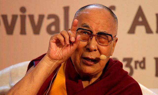 Tibetan spiritual leader, the Dalai Lama, speaks at an interactive session organised by Indian Chamber of Commerce on 'Revival of Ancient Knowledge' in Kolkata