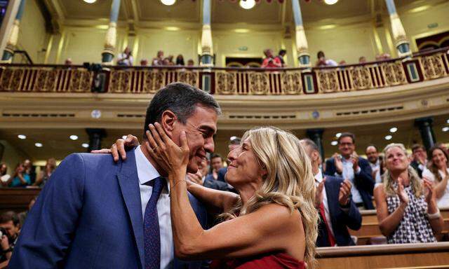 Die populäre Yolanda Diaz und Premier Pedro Sánchez wollen Spanien auch in Zukunft regieren. 