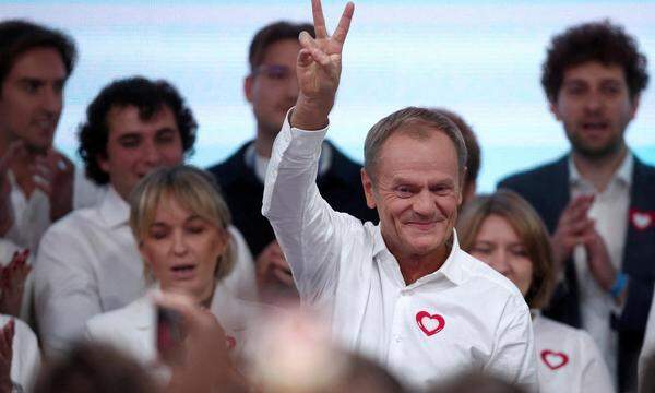 Rückkehr des Donald Tusk: Der Chef der Dreiparteienkoalition im Oktober nach seinem Wahlsieg. 