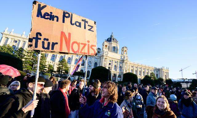 Kundgebung in Wien.
