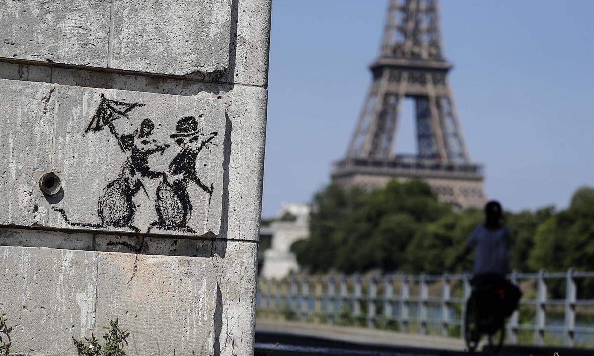 In Paris wurden im Juli neue vermeintliche Werke des Street-Art-Künstlers entdeckt. 