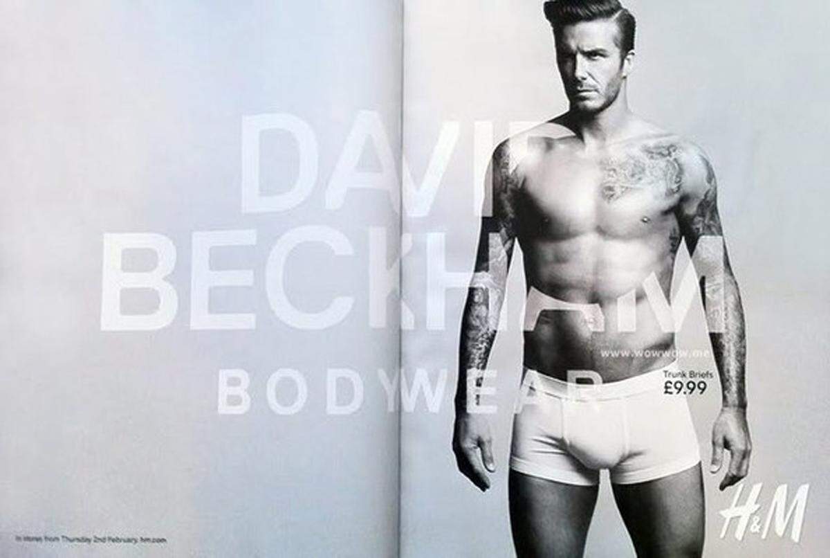 Bereits im Juli wurde die Kooperation zwischen Fußballstar David Beckham und der schwedischen Textilkette H&amp;M angekündigt. Jetzt wurde das erste Kampagnenbild veröffentlicht, auf dem Beckham selbst sein Unterwäsche-Design präsentiert.