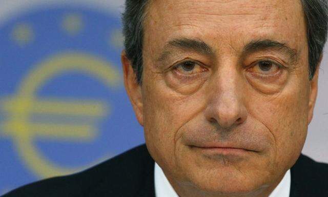 File photo of  European Central Bank President Draghi during the bank´s monthly news conference in Frankfurt