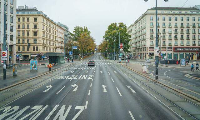 Dieses Bild stammt vom Nationalfeiertag, einem der ruhigsten Tage auf Wiens Straßen im zweiten Halbjahr 2020. 