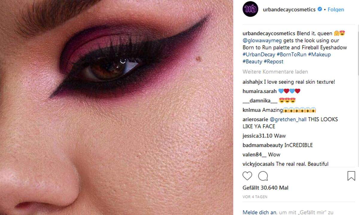 Die Follower auf Instagram lobten die authentischen Bilder: “Wunderschön und ich liebe die echte Haut“ oder “Endlich mal jemand, der nicht mit Photoshop bearbeitet wurde, um unmenschlich auszusehen“. Nicht der erste Riese in der Beauty- und Fashionbranche, der auf Natürlichkeit statt Retusche setzt.