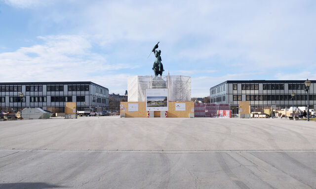 Heldenplatz mit Parlament-Ausweichgebäude 