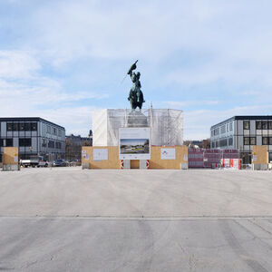Heldenplatz mit Parlament-Ausweichgebäude 