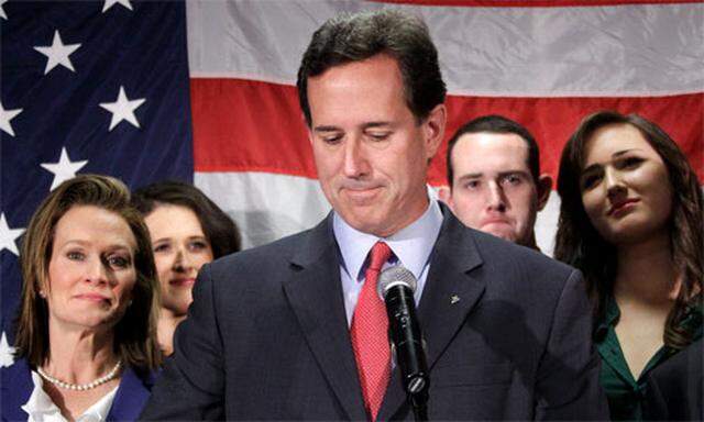 USWahlkampf Rick Santorum gibt