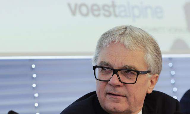 Austrian steel group Voestalpine Chief Executive Wolfgang Eder listens to journalists´ questions during a news conference in Vienna