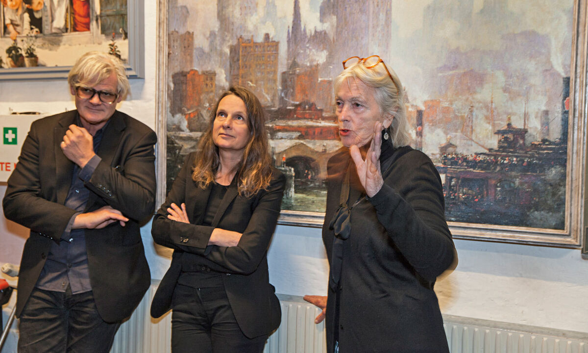 Anekdoten-Sammlung. Andreas Donhauser, Renate Martin und Brigitte Hutter, Vorsitzende des VÖF. 