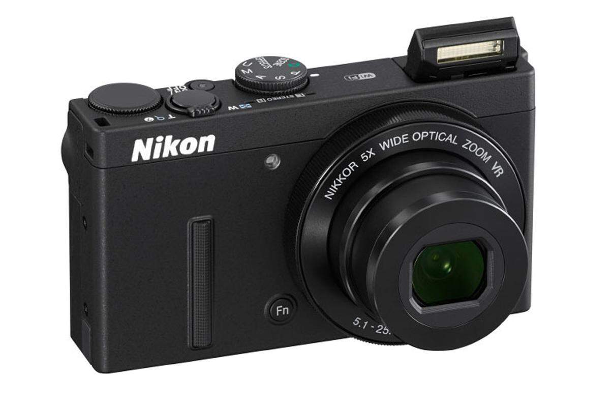 Nikon legt seine Kleine für Profis neu auf und ergänzt den Vorgänger um WLAN. Die 12-Megapixel-Kamera P340 (Bild) filmt außerdem Full-HD-Videos und bietet eine breite Palette manueller Einstellungen. Die etwas größere S9700 kommt mit 30-fachem optischen Zoom, 16 Megapixeln, etwas besserer Optik, WLAN, GPS und einem besseren Display. Nikon Coolpix S9700 (350 Euro) und Coolpix P340 (380 Euro)
