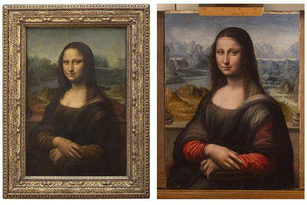 In der Vergangenheit sind immer wieder Bildnisse von "Mona Lisa" aufgetaucht. Zuletzt hatte im Februar 2011 eine "Zwillingsschwester" (rechts) in Spanien für Aufsehen gesorgt. Experten fanden heraus, dass die Dame im Madrider Prado-Museum wirklich in der Werkstatt da Vincis entstand.