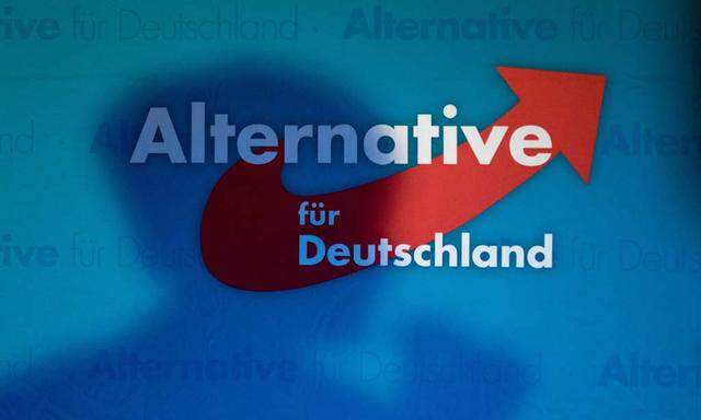 Alternative f�r Deutschland Logo mit Schattenriss von Frauke Petry Bundesvorsitzende Neujahrsem
