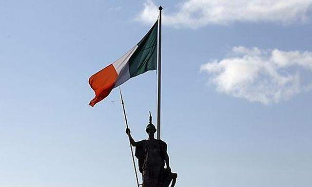 The Irish flag flies above the General Post Office on OConnell Street in DublinConnell Street in Dublin