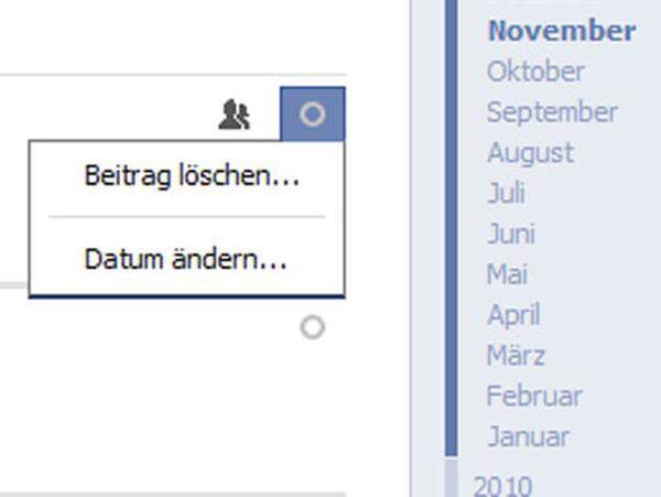Das klingt jetzt ein wenig eigenartig, aber Timeline/Chronik-Neulinge sollten auch ein Auge auf die Timeline von Freunden haben. Denn auch dort sind alte Beiträge sichtbar, die man in den vergangenen Jahren hinterlassen hat - Pinnwand-Einträge also. Keine Sorge, dazu muss nicht das Profil jedes einzelnen Freundes kontrolliert werden. Aber auch das ist mühsam: Im eigenen Profil gibt es eine Schaltfläche "Aktivitätenprotokoll" - dort verstecken sich jene Beiträge, die man auf fremden Pinnwänden hinterlassen hat und dort können sie auch gelöscht werden.