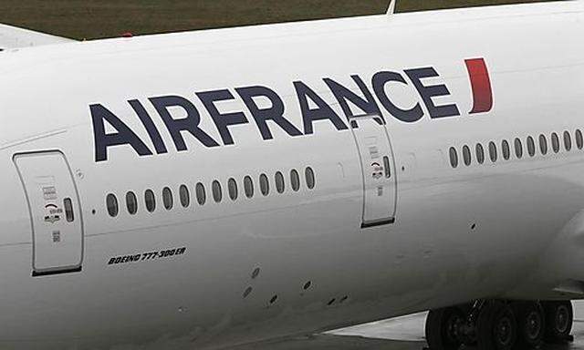 File photo of Air France logo on a Boeing 777 300-ER unveiled in Everett