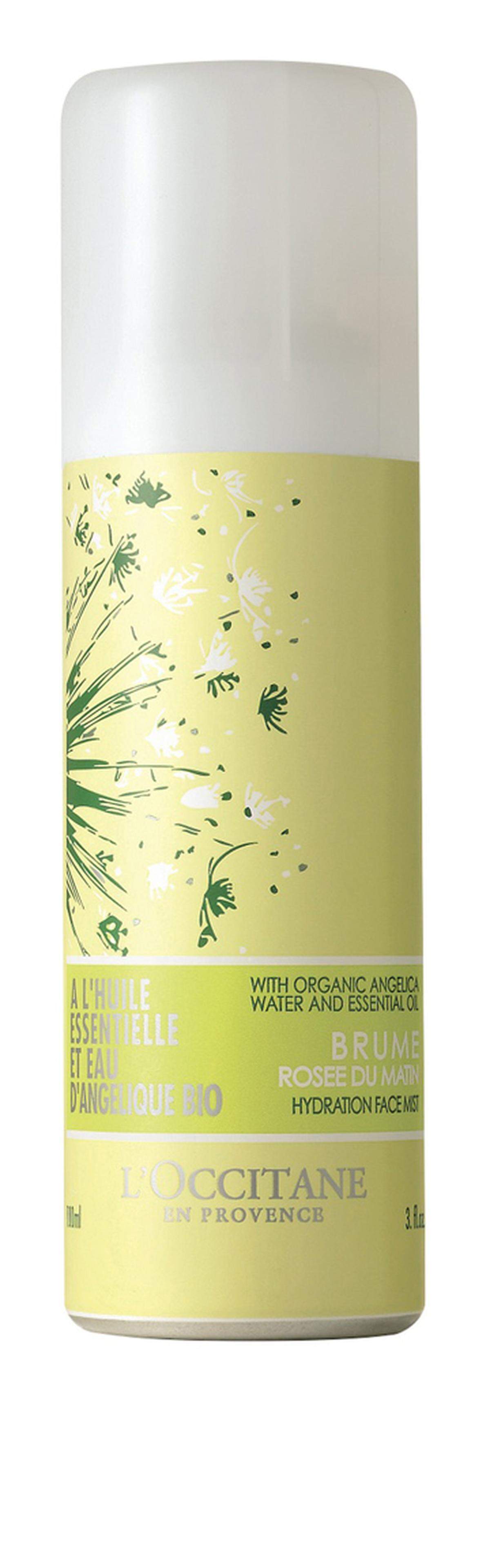 Der Angélique-Gesichtswasserspray von L'Occitane duftet nach einer Blumenwiese und soll für sekundenschnelle Erfrischung sorgen.