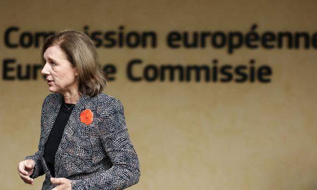 EU-Kommissarin Vera Jourova am Sonntag in Brüssel.