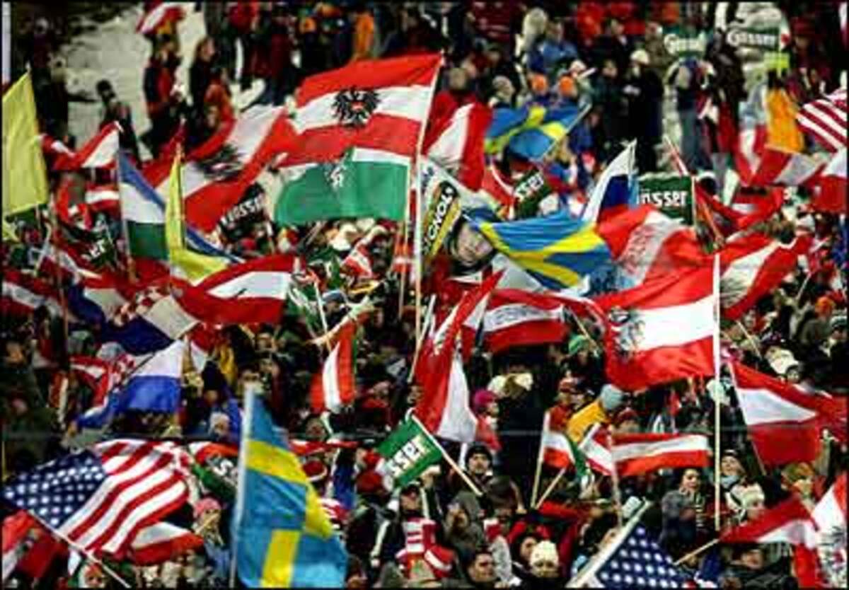 Als die Österreicher kamen verwandelte sich die "Schladminger Arena" in einen Hexenkessel.