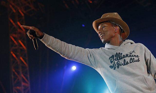 Pharrell Williams performs at the Coachella Valley Music and Arts Festival in Indio