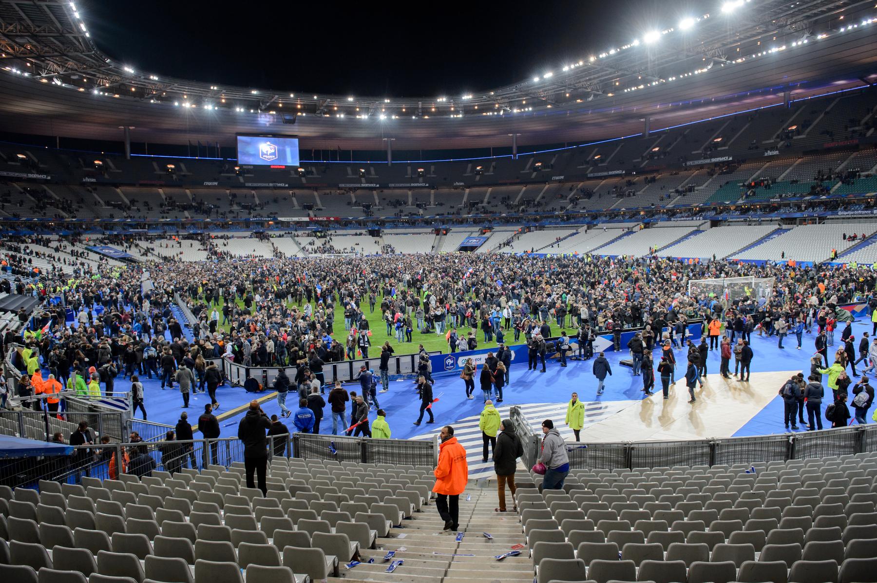 Survivors revisit Paris stadium attack