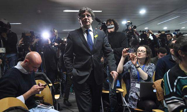 Siegesbewusst: Separatistenchef Puigdemont will jetzt Rajoy treffen.