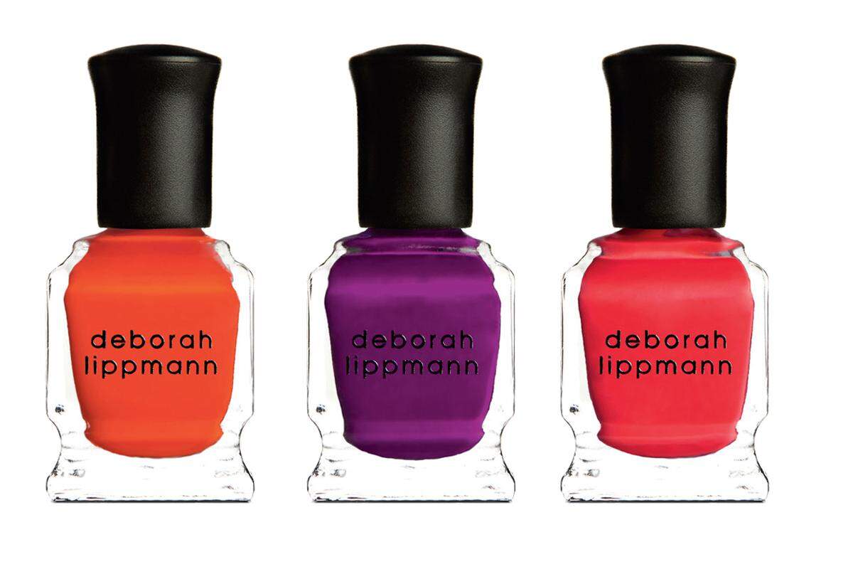 In Neonschattierungen glänzt das „Run the World, Girls“-Nagellackset von Deborah Lippmann (35 Euro)