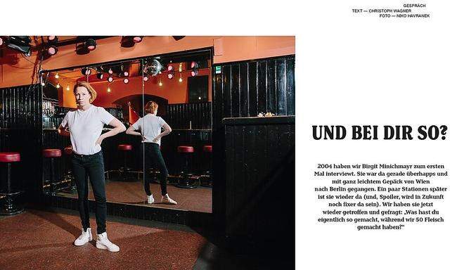 Birgit Minichmayr im neuen "Fleisch"-Magazin.