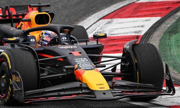 TOPSHOT - Red Bull Racing's Dutch driver Max Verstappen drives during the sprint race ahead of the Formula One Chinese Grand Prix at the Shanghai International Circuit in Shanghai on April 20, 2024. (Photo by Hector RETAMAL / AFP)