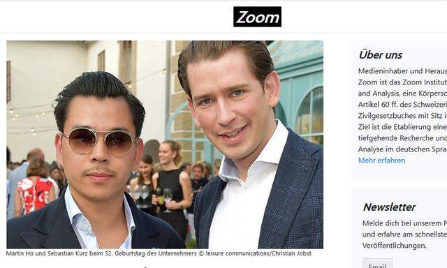 "Zoom" berichtet über den Unternehmer Martin Ho und Sebastian Kurz, ÖVP 