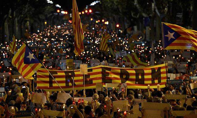 Protest der Separatisten in Barcelona