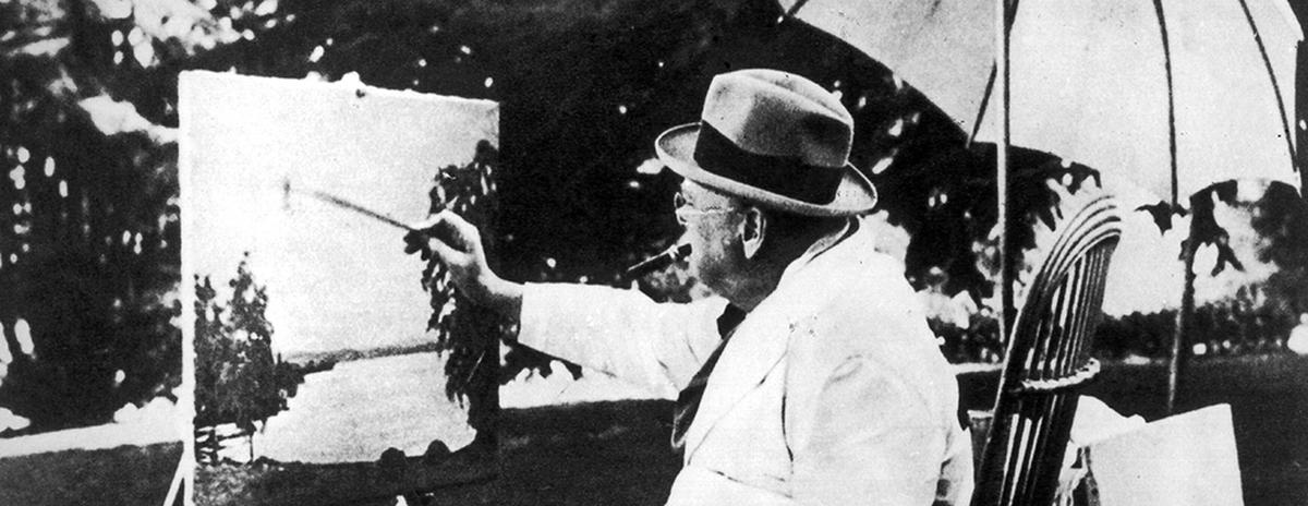 Churchill als Hobbymaler in der Schweiz 1946