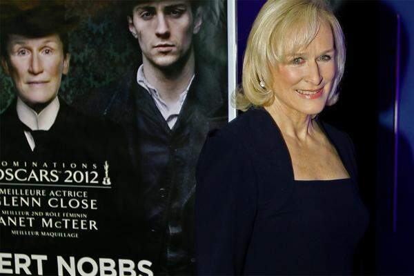 ... Glenn Close hat noch keinen goldenen Mann zu Hause stehen. 1983 war sie für "Garp und wie er die Welt sah" erstmals nominiert. Bis 1989 folgten weitere vier Nominierungen, ehe sie 2012 für "Albert Nobbs" wieder eine Chance auf die Trophäe hatte. Sie unterlag Meryl Streep.