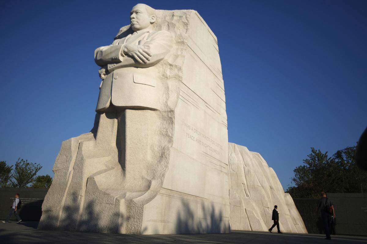 Kings Rede soll wie die seiner Vorredner maximal fünf Minuten dauern. Tatsächlich werden daraus 17 Minuten. Im Bild: Martin-Luther-King-Denkmal in Washington, D.C.