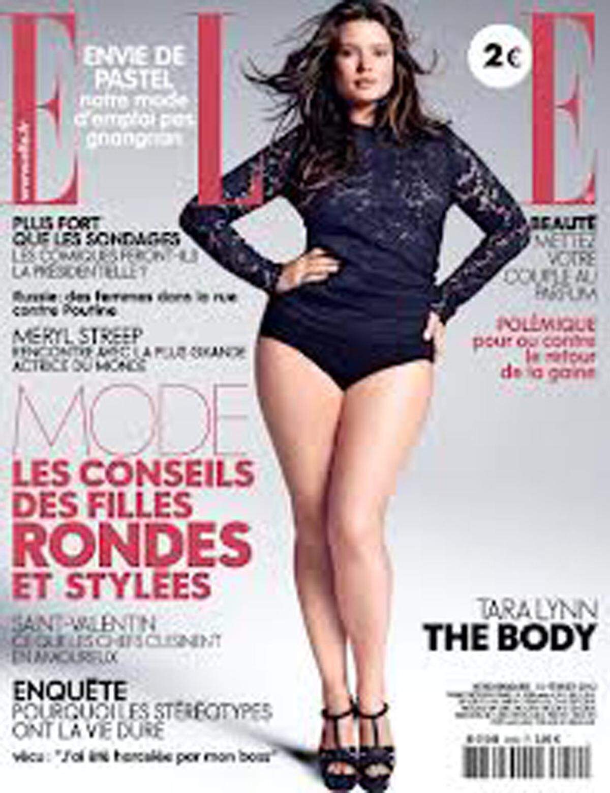 Als erstes Übergrößen-Model schaffte es die Amerikanerin Tara Lynn auf das Cover von Elle.