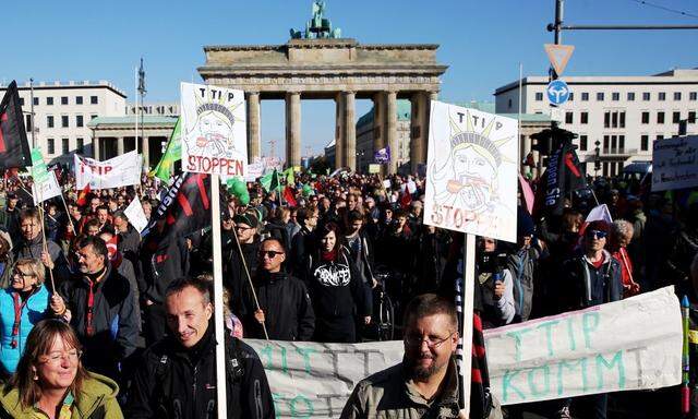 Demonstration gegen TTIP in Berlin