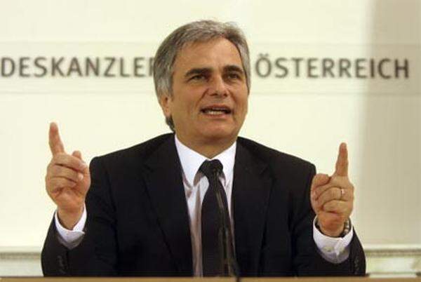 "Man muss die Ängste der Bevölkerung rechtzeitig ernst nehmen. (...) Ich bin stolz darauf, Bundeskanzler in einem Land zu sein, in dem sich die Religionsgemeinschaften mit Respekt begegnen." Bundeskanzler Werner Faymann.