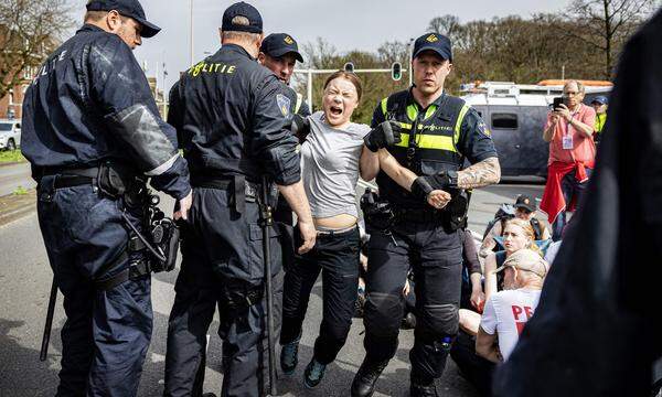 Klimaaktivistin Thunberg wurde während einer Kundgebung in den Niederlanden festgenommen. 