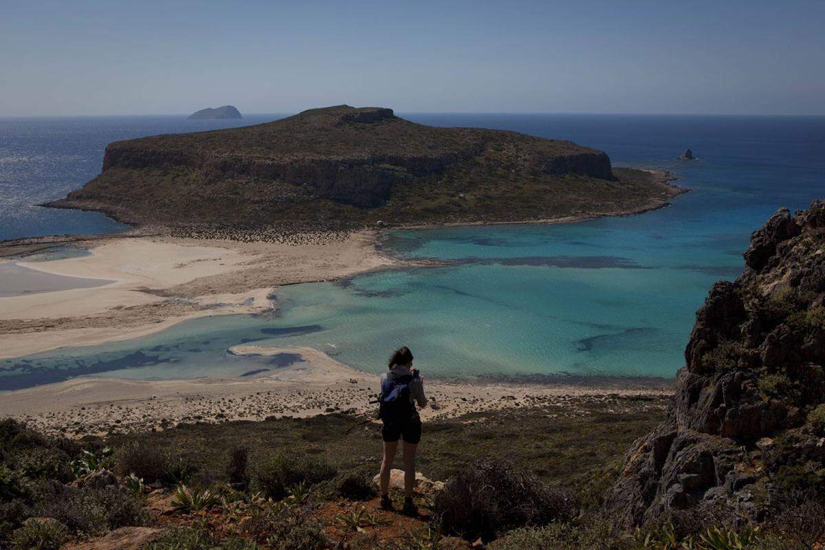 Balos ist eine Bucht mit einer Lagune an der Westküste der griechischen Mittelmeerinsel Kreta.