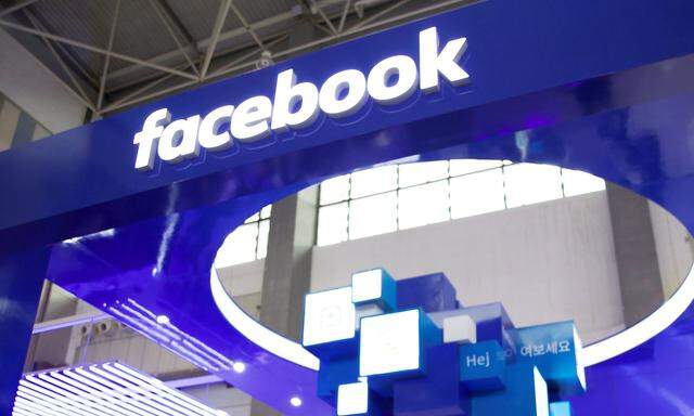 Facebook booth is seen at the China International Big Data Industry Expo in Guiyang