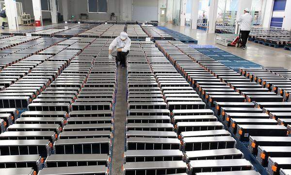 In diesem Werk in Nanjing wird Lithium für Autobatterien und andere Zwecke verarbeitet. 