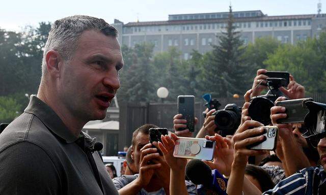 Der echte Vitali Klitschko am Sonntag in Kiew. 