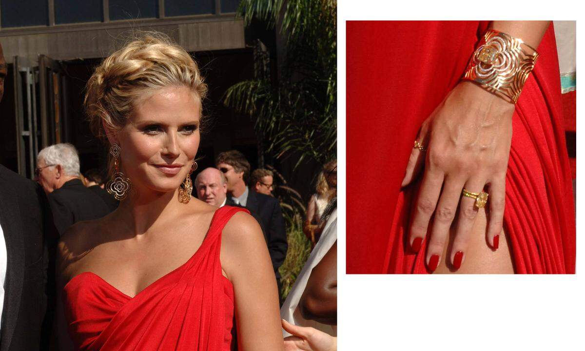 Ein Comeback könnten auch gelbe Steine - möglicherweise als Symbol für die Sonne - erleben. Musiker Seal hielt damit um die Hand von Heidi Klum an.