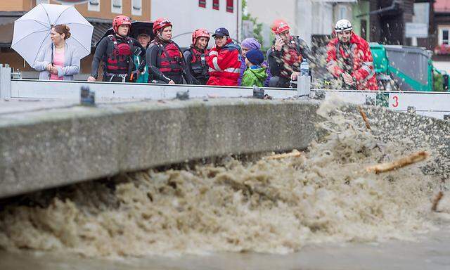 Die Salzach-Brücke in Mittersill am Donnerstag